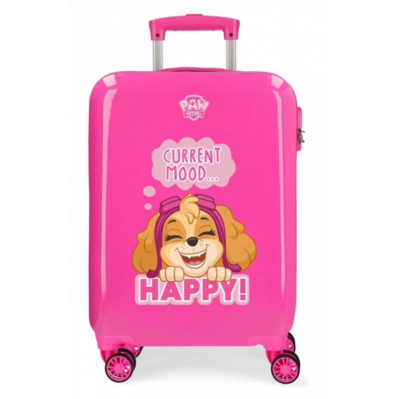 JOUMMA BAGS Luxusný detský ABS cestovný kufor PAW PATROL Pink, 55x38x20cm, 34L, 2191723