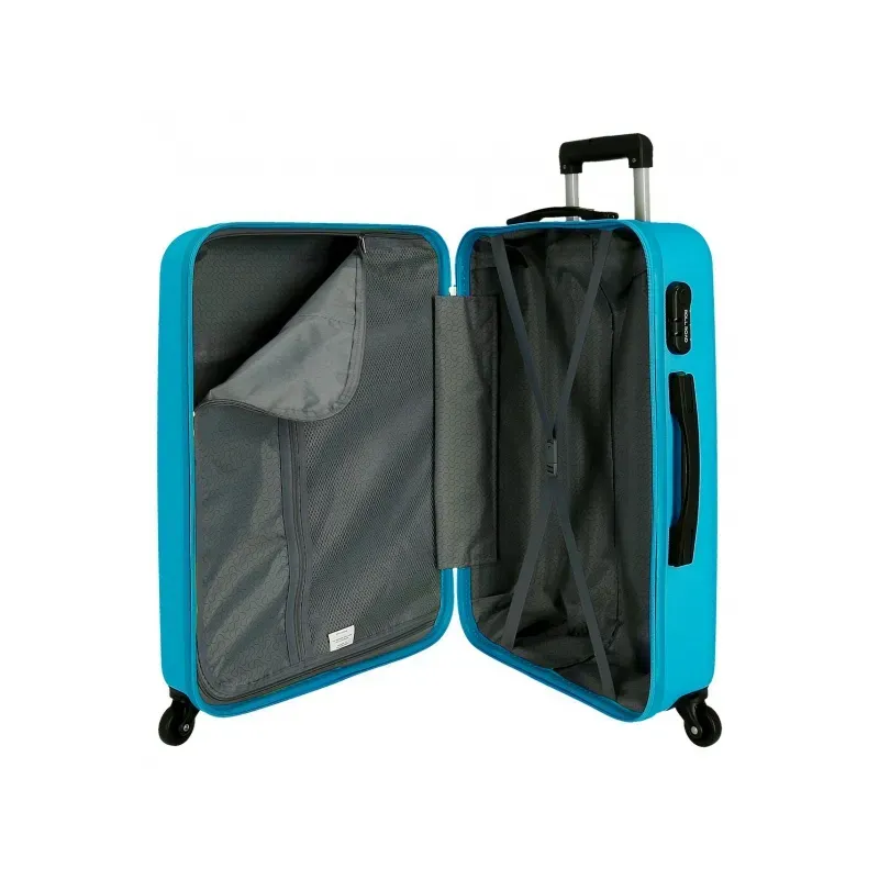 JOUMMA BAGS Sada ABS cestovných kufrov ROLL ROAD FLEX Azul Claro, 55-65-75cm, 584946A