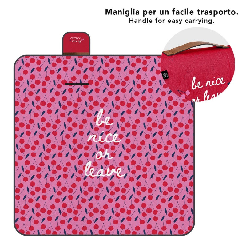 Veľká pikniková deka Perletti Travel – Cherry, 200x200cm, 13157 3