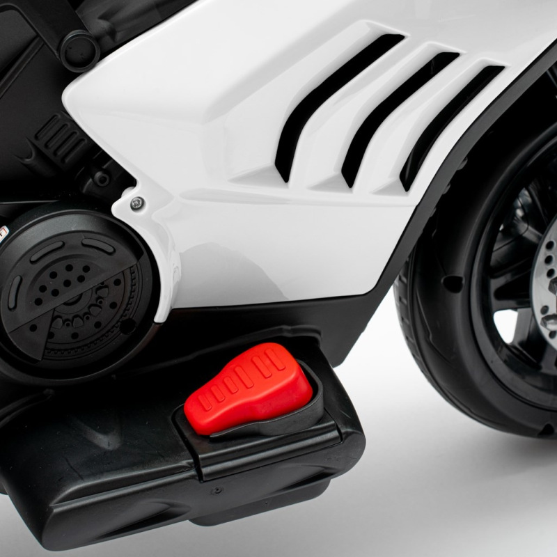 Detská elektrická motorka Baby Mix Supersport biela 5