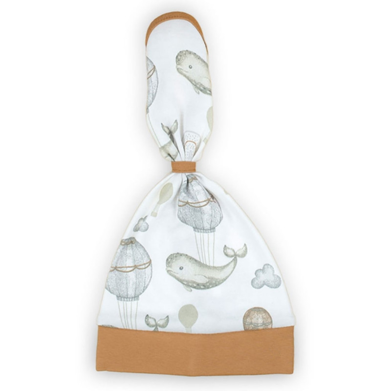 Dojčenská bavlnená čiapočka-šatka Nicol Miki 68/74