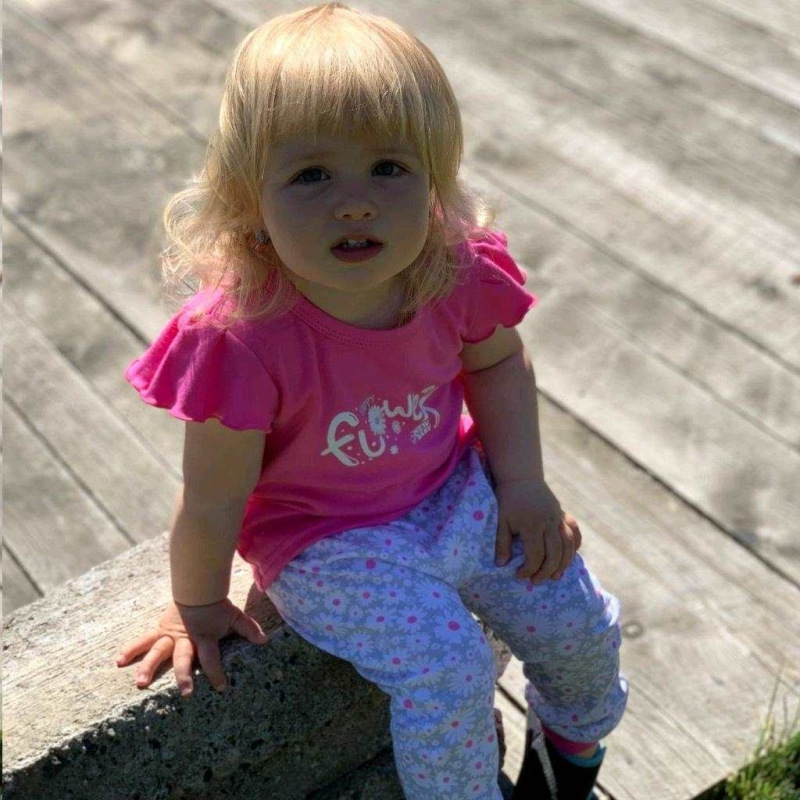 2-dielna dojčenská bavlnená súprava New Baby Happy Flower tmavo ružová 62 (3-6m) 4