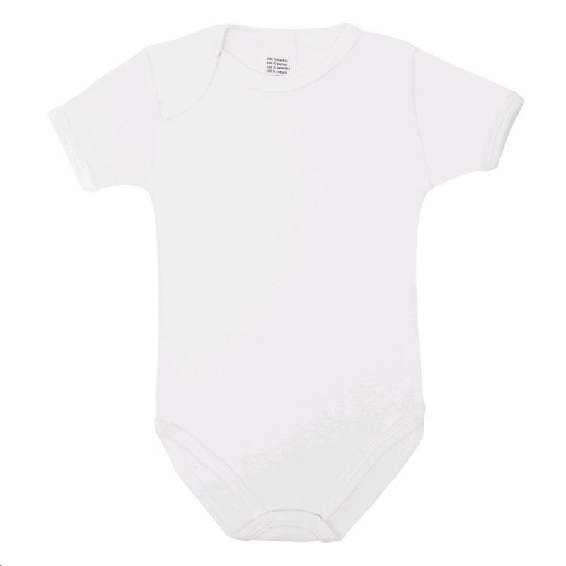 Luxusné bavlnené body krátky rukáv New Baby - biele 74 (6-9m)