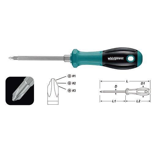 Skrutkovač Whirlpower® S112-9-1002, 3in1, PH, Phillips