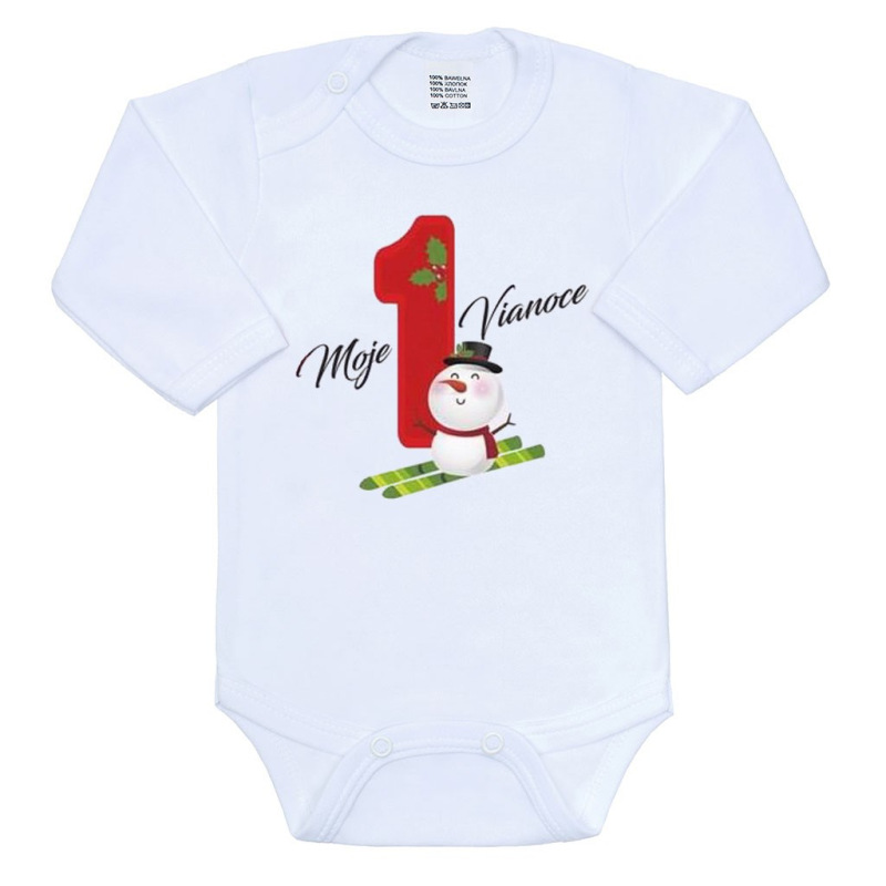 Body s potlačou New Baby Moje prvé Vianoce 56 (0-3m) 1