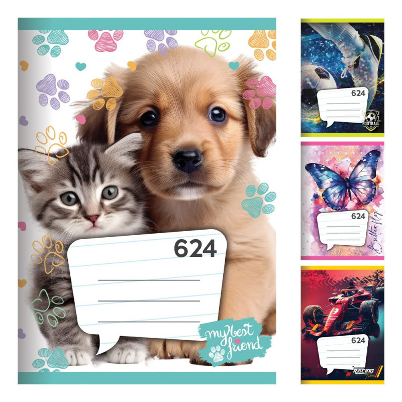 Zošit A6, 20 listový - linajkový 624 2