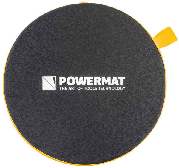 Stolička kruhová s pojazdovými kolieskami, výška sedenia 40-52 cm, POWERMAT 9