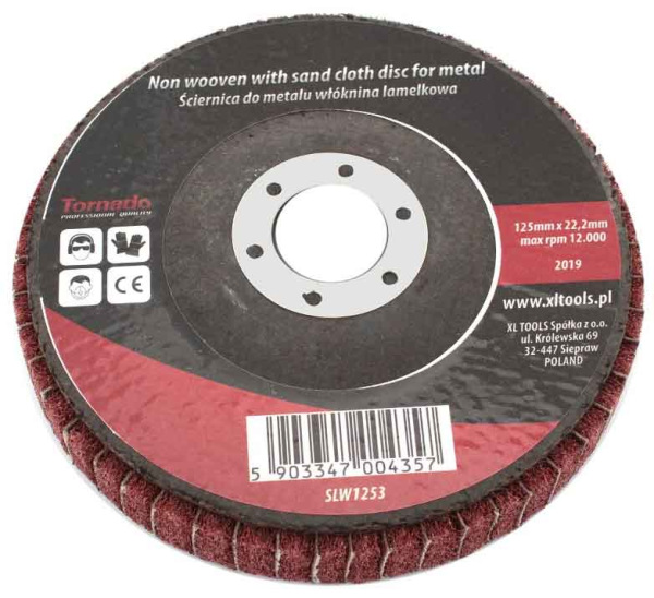 Rúnový lamelový kotúč 125 x 22,2 mm, tvrdý, XL-TOOLS 1