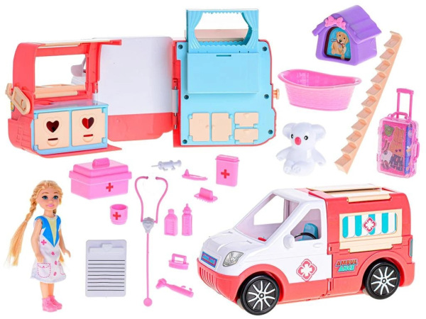 Ambulancia s bábikou a doplnkami 2