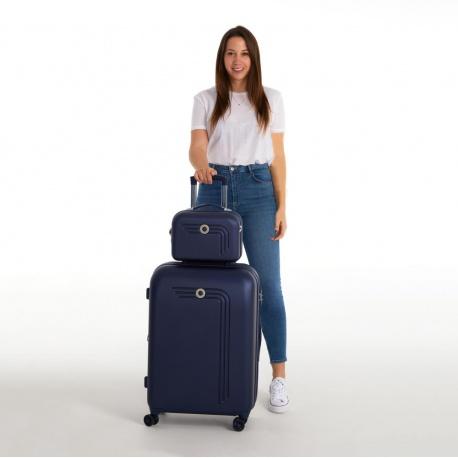 JOUMMA BAGS Movom Riga Dark Blue, ABS Cestovný kozmetický kufrík, 21x29x15cm, 9L, 5993962