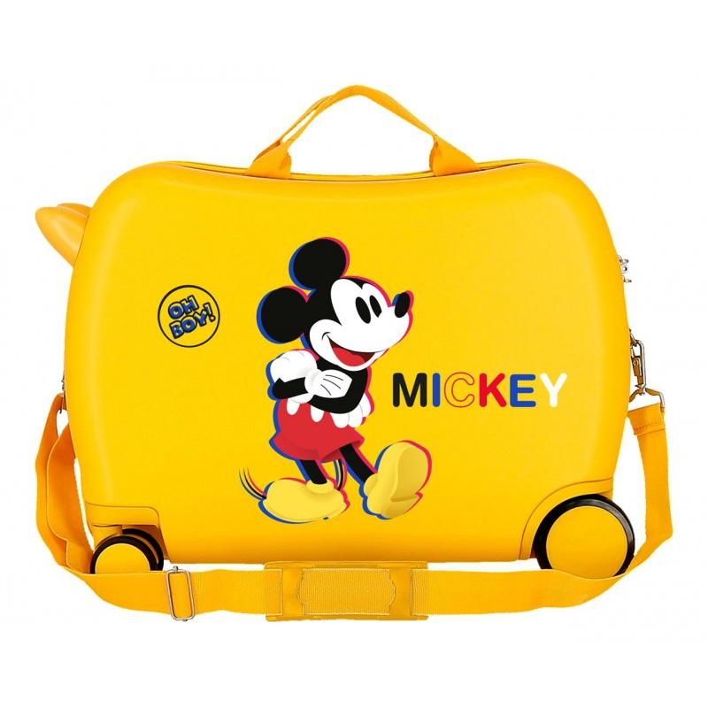 JOUMMA BAGS Detský cestovný kufor na kolieskach / odrážadlo MICKEY MOUSE Ochre, 2929822 2
