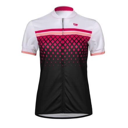 Diamond cyklistický dres biela-ružová 3