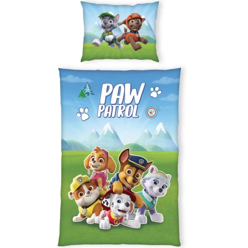 Obojstranné svietiace bavlnené obliečky PAW PATROL, 140/200+70/90