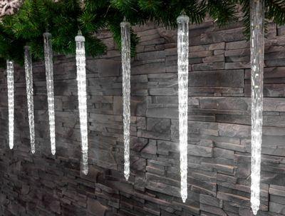 Reťaz MagicHome Vianoce Icicle, 288x LED studená biela, 8 cencúľov, vodopádový efekt, 230 V, 5