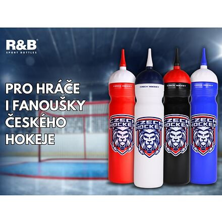 Český Lev športová fľaša s hubicou červená 2