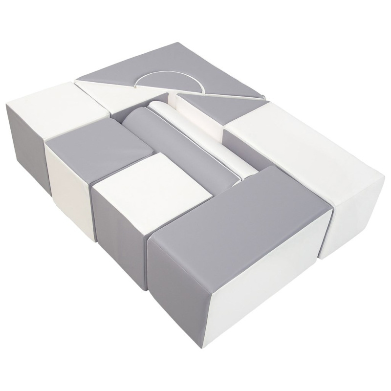 Penové kocky-obria stavebnica 11 ks white-grey 1