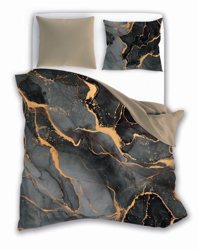 FARO Francúzske obliečky bavlnený satén Minerál Black 220/200, 2x70/80