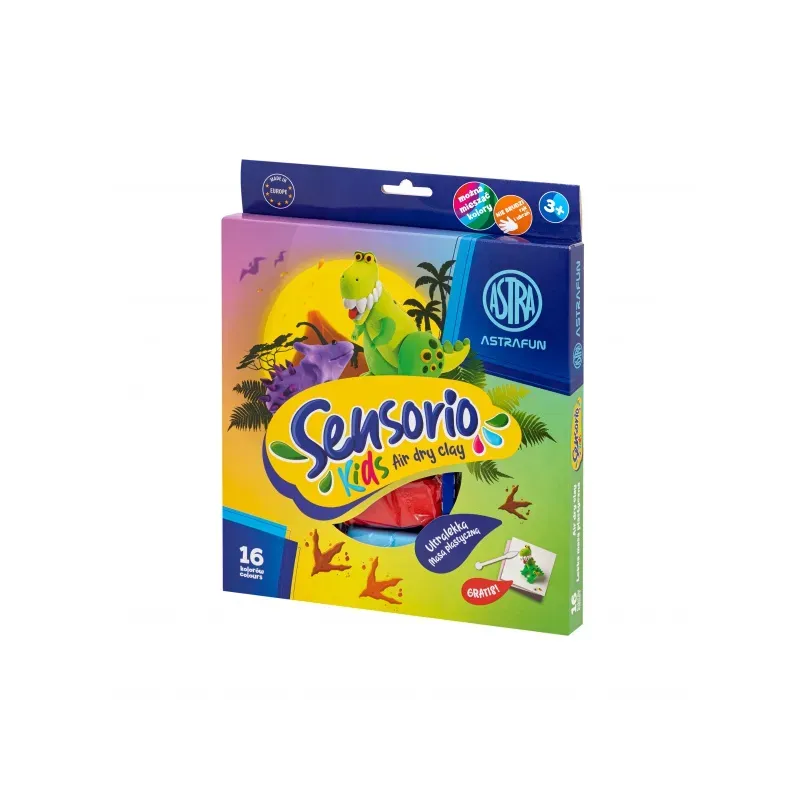 ASTRA Modelovacia hmota (air dry clay) Sensorio Kids Dinosaurus, 16 farieb , 336123024