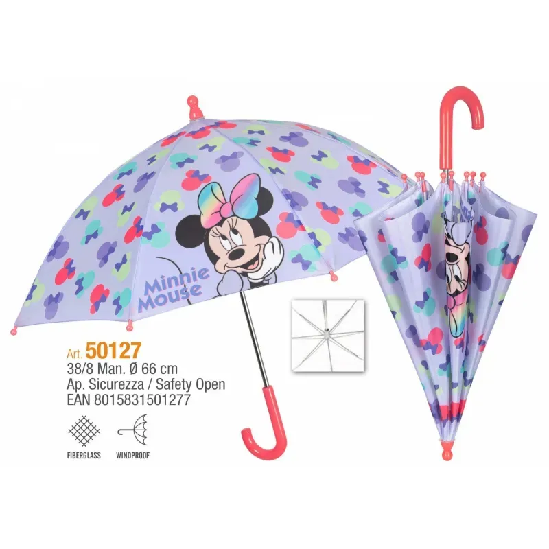 PERLETTI Detský dáždnik MINNIE MOUSE Bow, 50127