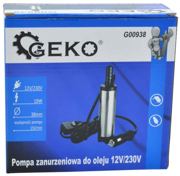 Ponorné čerpadlo na olej 12V / 230V, priemer čerpadla 38 mm, GEKO 5
