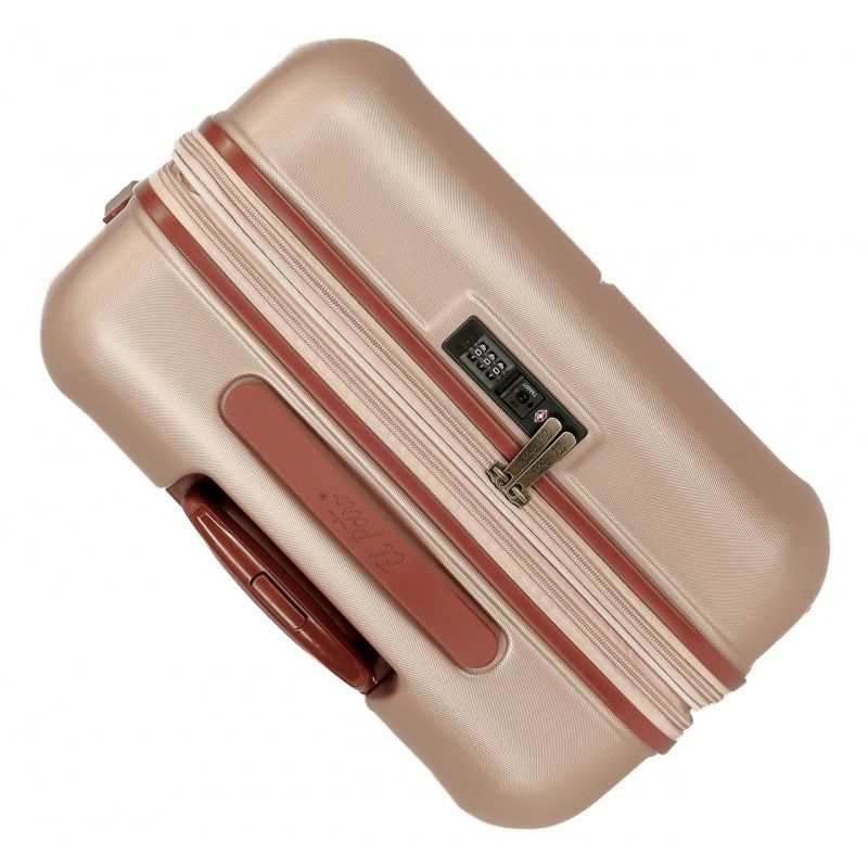 EL POTRO Ocuri Champagne, ABS Cestovný kufor 70x49x28cm, 81L, 5128827 (medium exp.) 6