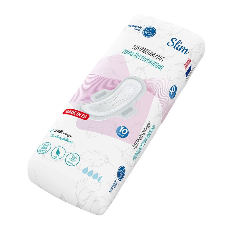 Jednorazové ultrasavé popôrodné vložky s krídelkami Akuku Slim 10 ks v balení 4