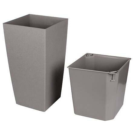 Plastkon Delto Stone samozavlažovací kvetináč 25 x 46 cm sivá 1