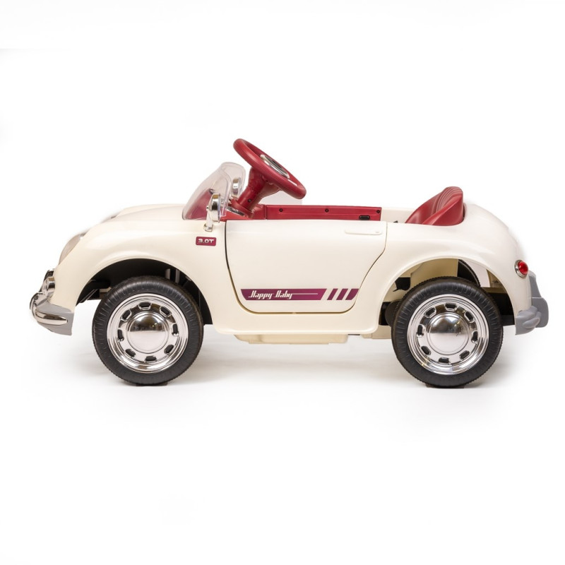Elektrické autíčko Baby Mix Retro Pearl biela 1