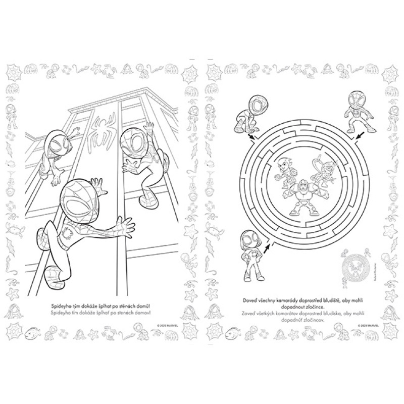 Omaľovánky A4 spidey 2