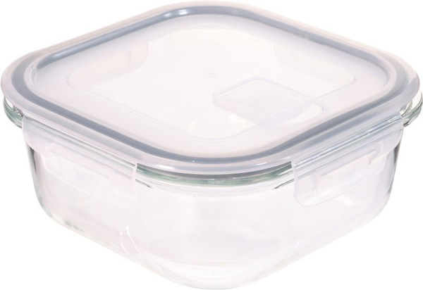 Dóza MagicHome, sklenená, štvorcová, 800 ml, s vekom, s ventilom na odvetrávanie 2