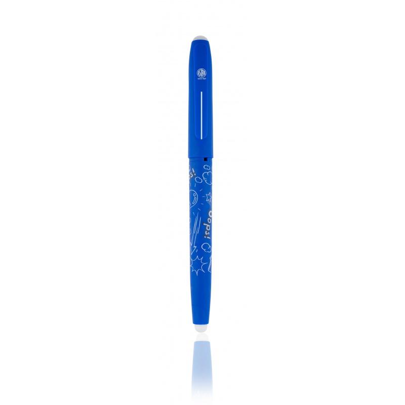 ASTRA OOPS! Gumovateľné pero 0,6mm, modré, dve gumy, krabička, 201319003
