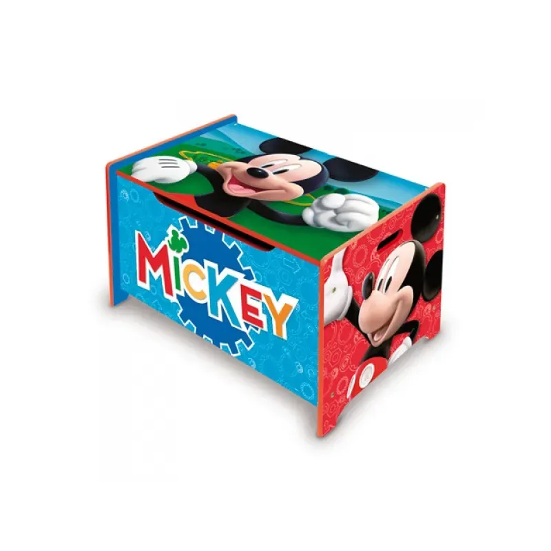 Detský drevený nábytok 2v1 MICKEY MOUSE Lavica / Box na hračky, WD14005