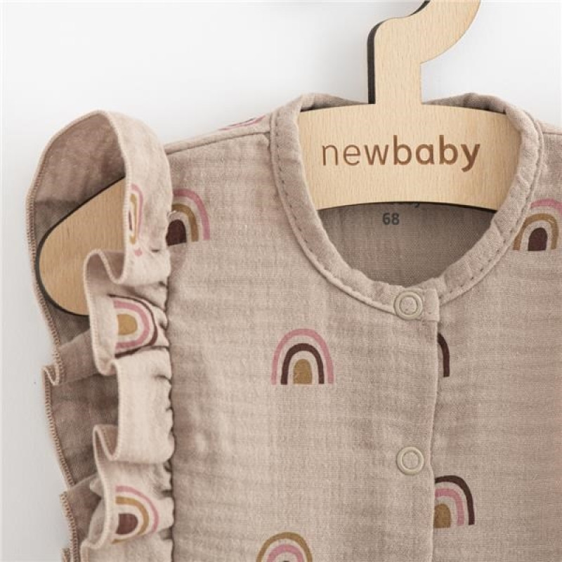 Letné dojčenské mušelínové šaty New Baby Rainbow 80 (9-12m) 1