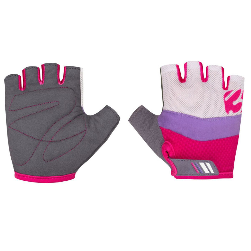 Simple 2.0 detské cyklistické rukavice lila-ružová