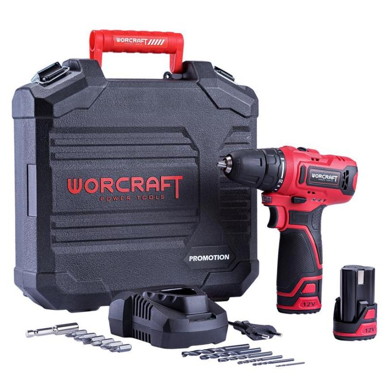 Skrutkovač Worcraft CD-12LiA, 2xLi-ion 1.3Ah, kufrík