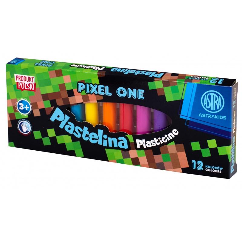 ASTRA Školská plastelína 12 farieb MINECRAFT Pixel One, 303221005
