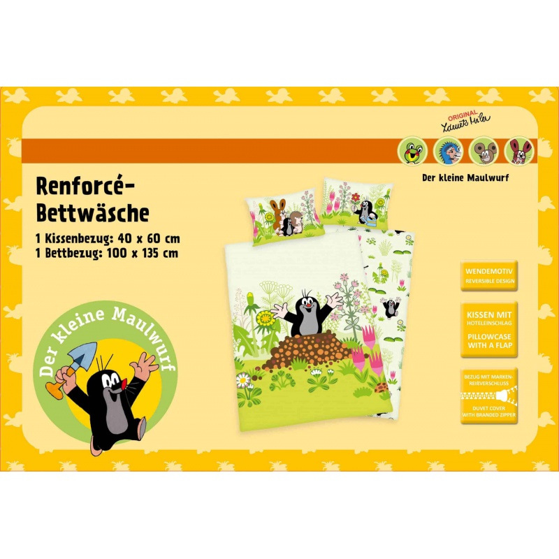 Detské bavlnené obliečky do postieľky Herding "Krtko", 100/135+40/60 4