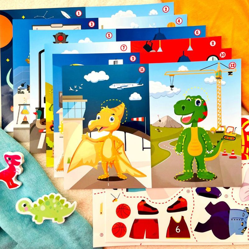 Obleč si dinosaurov! Sada s nálepkami 1