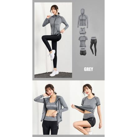 Runner Long 2W fitness set sivá 1