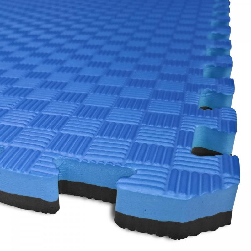 Sedco TATAMI PUZZLE podložka - Dvojfarebná - 50x50x2,0 cm podložka fitness čierna/modrá