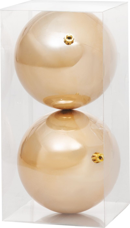 Gule MagicHome Vianoce, 2 ks, zlaté, na vianočný stromček, 12 cm
