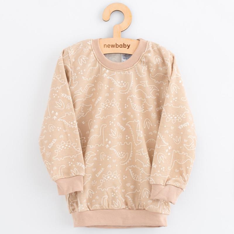 Detské bavlnené pyžamko New Baby beige dino 116/122