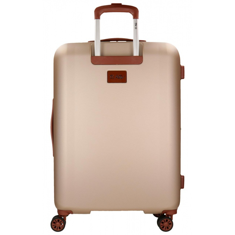 EL POTRO Ocuri Champagne, ABS Cestovný kufor 70x49x28cm, 81L, 5128827 (medium exp.) 2