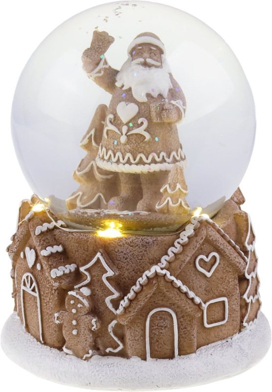 Dekorácia MagicHome Vianoce, Snežítko, Santa, LED, 2xAAA, 11,2x14,7 cm