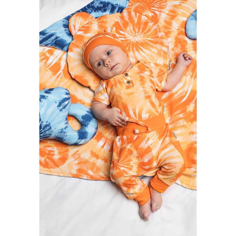 Dojčenské bavlnené body s krátkym rukávom Nicol Tomi oranžová 86 (12-18m)