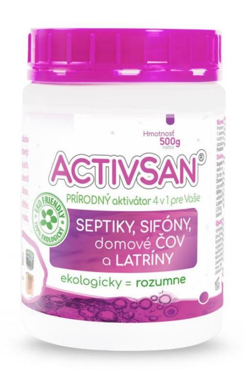 Aktivátor Activsan 4v1, do septiku, sifónu, ČOV a latríny, 500 g