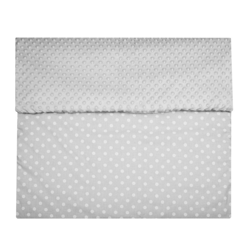 Detská deka z Minky s výplňou New Baby sivá 80x102 cm 2