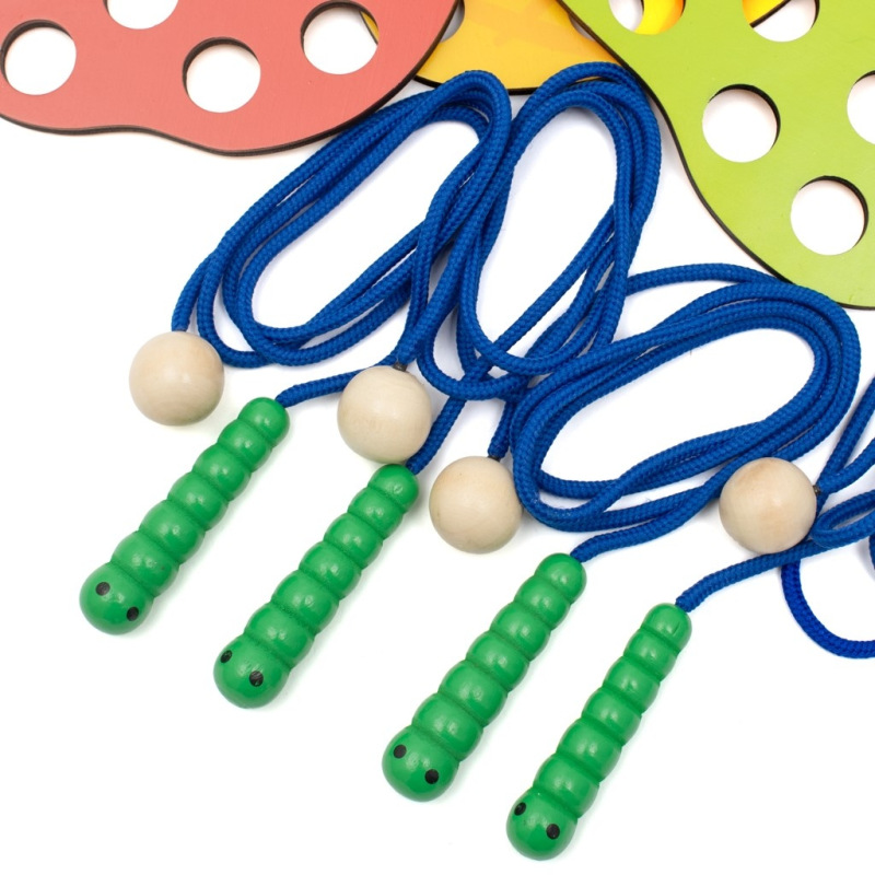 Drevená prevliekačka ovocia a zeleniny Montessori Baby Mix 2