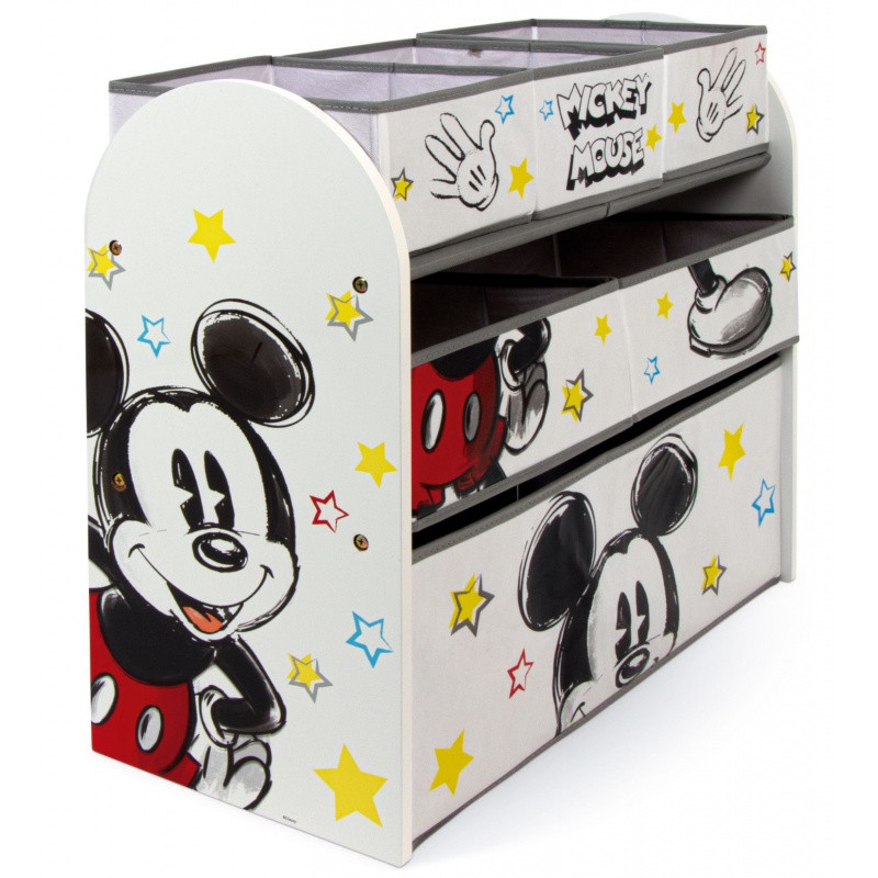 Drevený regál / organizér na hračky MICKEY MOUSE, WD13694