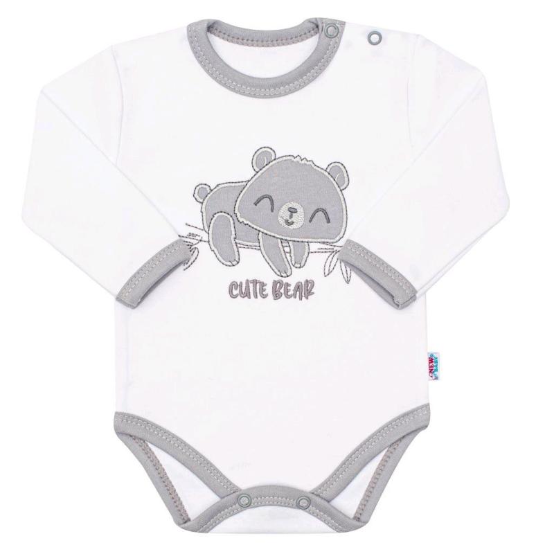 Dojčenské bavlnené body s dlhým rukávom New Baby Cute Bear 86 (12-18m)
